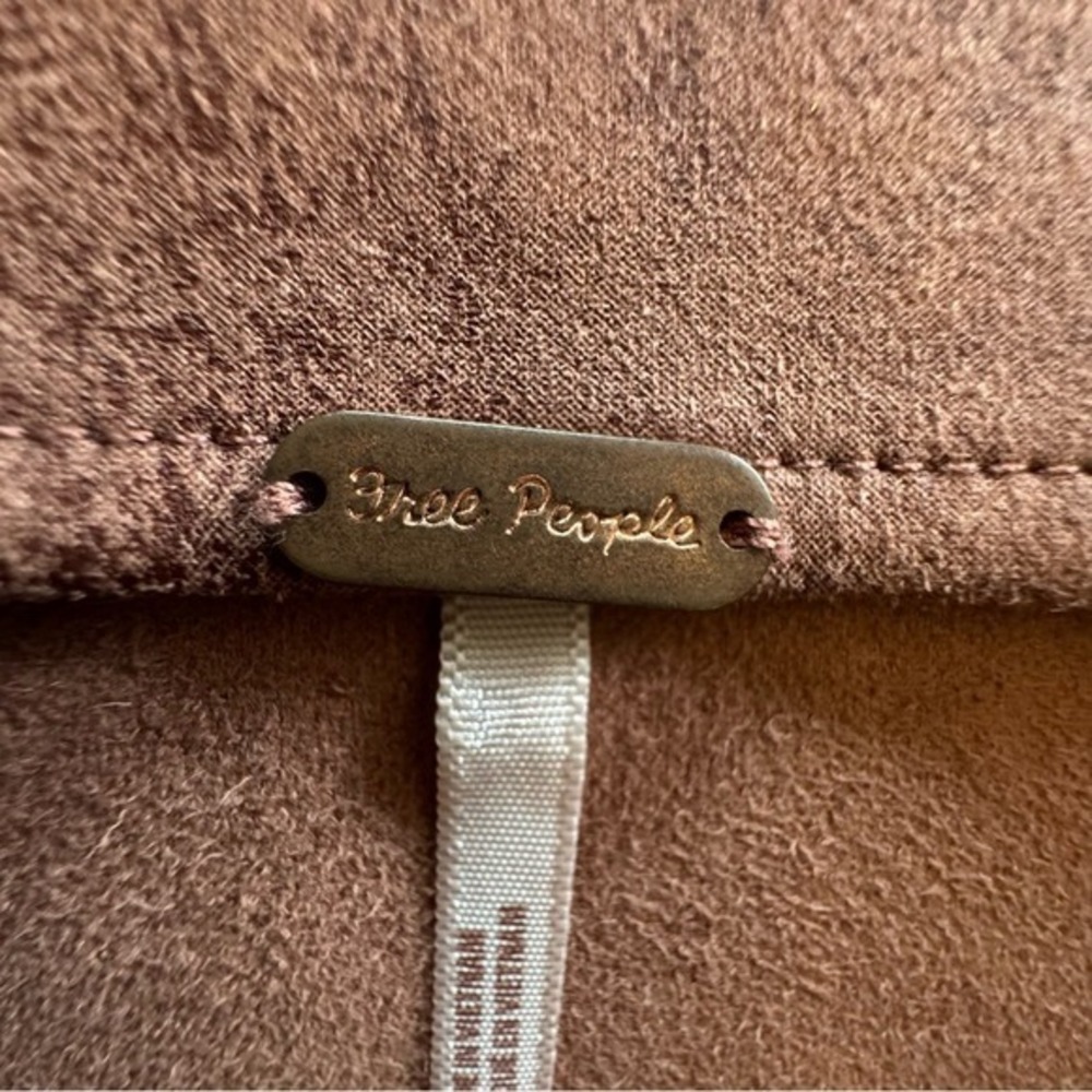 Free People Faux Suede Brown Mini Skirt - Picture 5 of 7